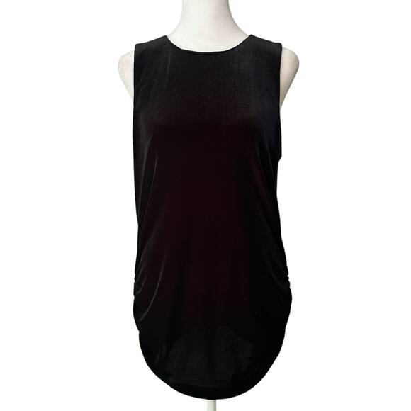 Worth black velvet sleeveless tunic top size 6 - Picture 1 of 12